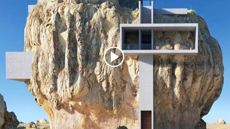 Amey Kandalgaonkar envisions a house carved within a massive boulder.