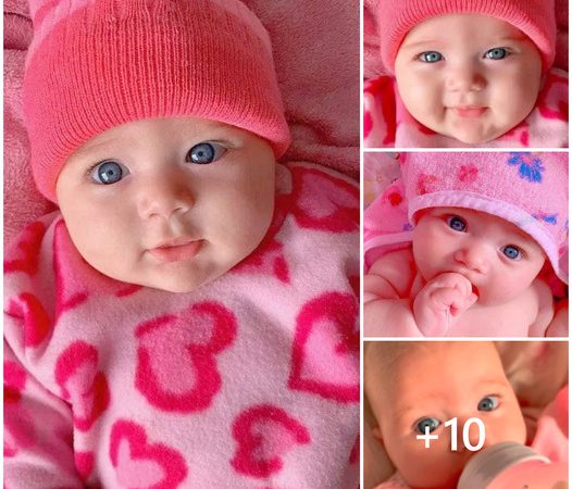 The Enchanting Charm of the Baby’s Beautiful Blue Eyes