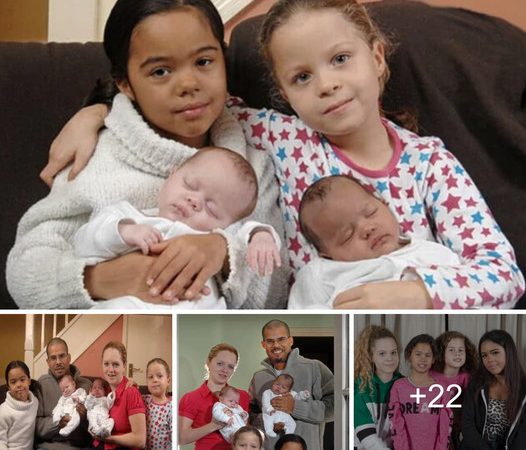 Doubling the Blessing: Parents Welcome Rare Black-and-White Twins, Then Receive the Same Miracle 7 Years Later